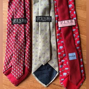 3 Thomas Pink Ties
